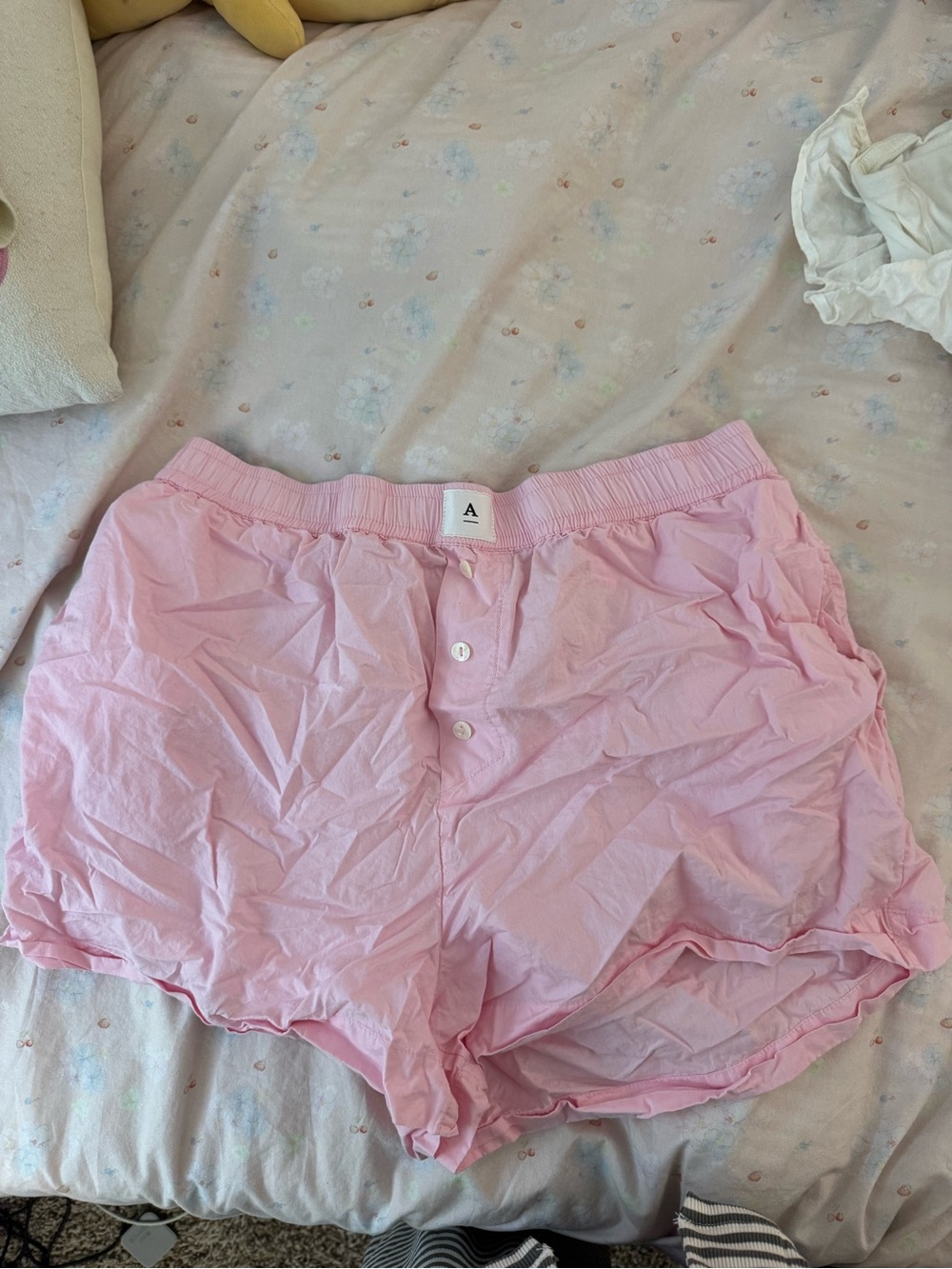 Anthropologie Pink Cotton Boxer Shorts